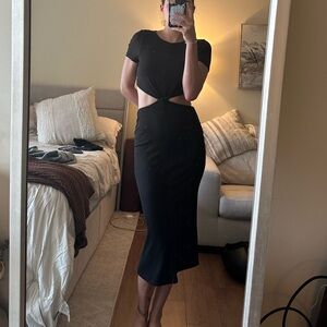 Hello Molly Elegant Black Cutout Dress